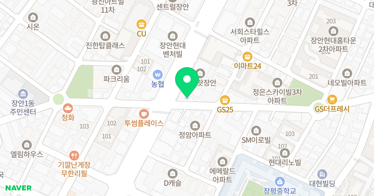 위산일리온시티 위치 지도 - 서울특별시 동대문구 장한로 78