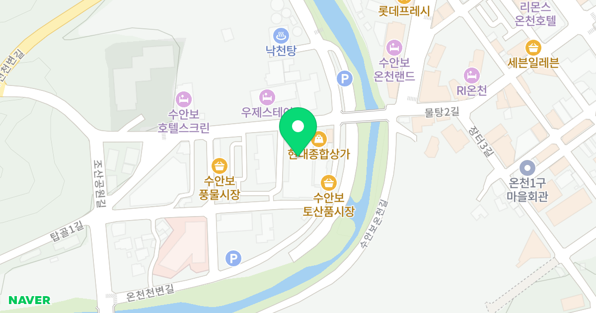 현대리조텔 위치 지도 - 충청북도 충주시 수안보면 주정산로 47
