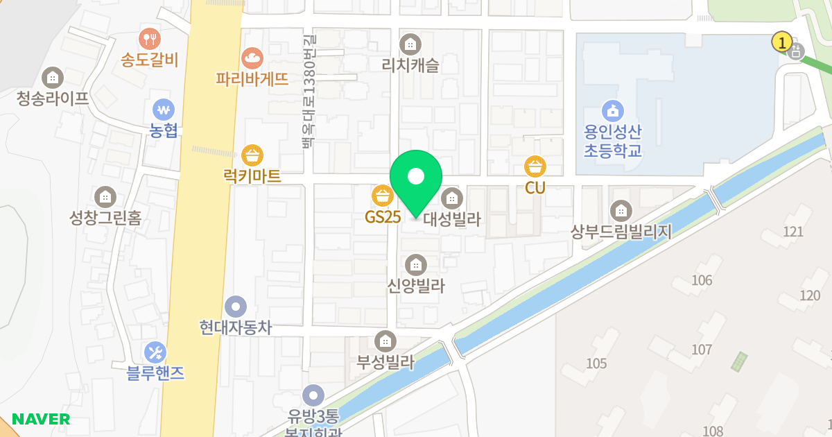(325-8) 위치 지도 - 경기도 용인시 처인구 백옥대로1370번길 11-16