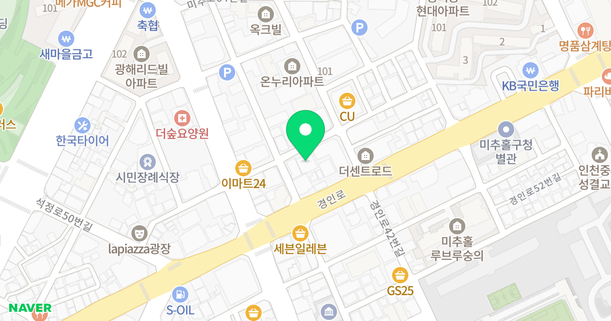 한빛오피스텔 위치 지도 - 인천광역시 미추홀구 미추로46번길 14