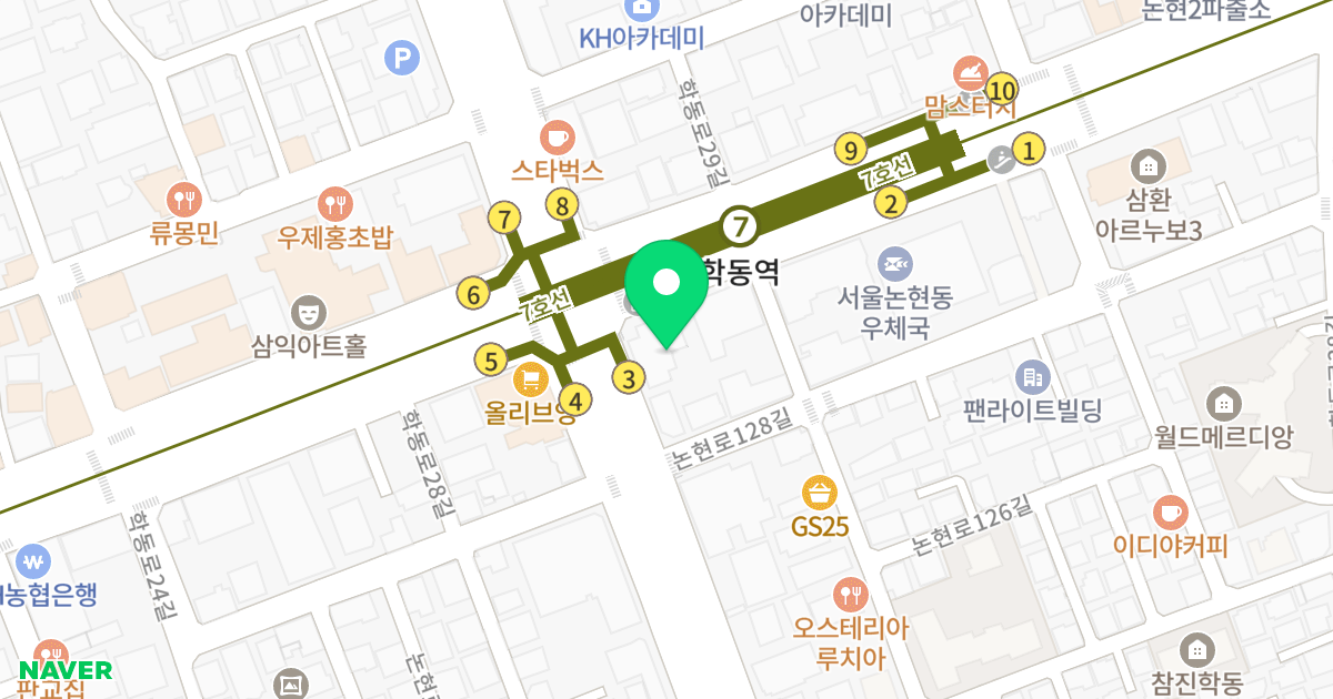 학동역 이안 테라디움 위치 지도 - 서울특별시 강남구 학동로 204