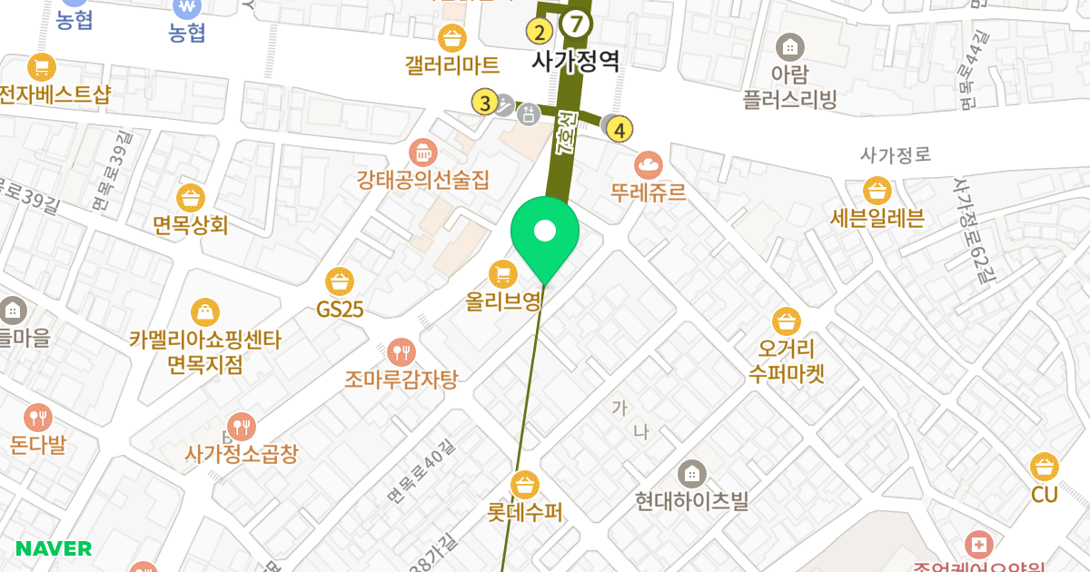 아이콘스타 위치 지도 - 서울특별시 중랑구 사가정로54길 26