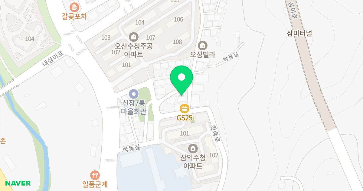 카보나도3 위치 지도 - 경기도 오산시 박동길 16-1