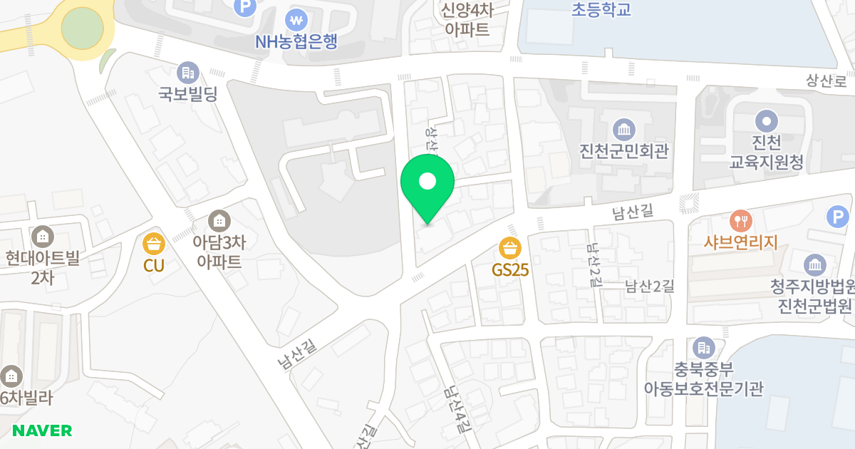 주1(438-13) 위치 지도 - 충청북도 진천군 진천읍 남산길 13