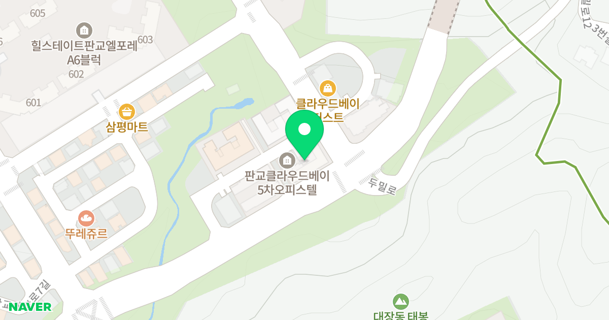 클라우드베이 V 위치 지도 - 경기도 성남시 분당구 판교대장로8길 16