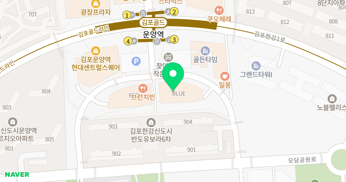 라비드퐁네프 위치 지도 - 경기도 김포시 김포한강1로 240