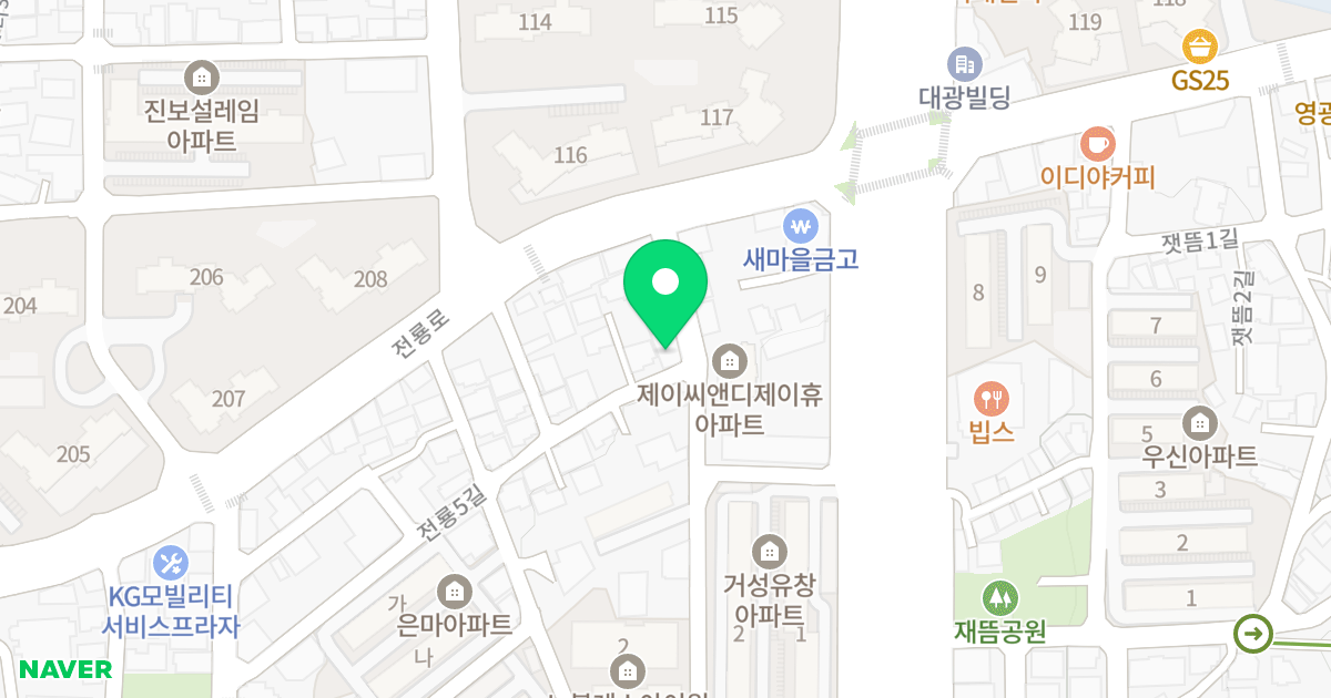 (295-60) 위치 지도 - 전북특별자치도 전주시 완산구 전룡6길 25