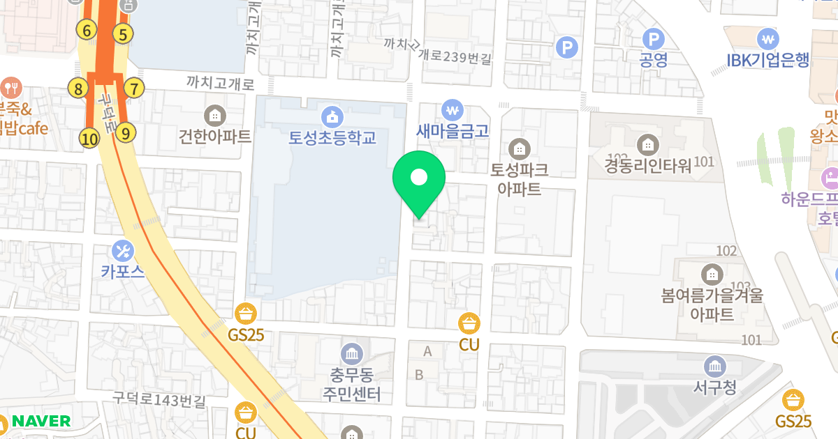 아델하우스 위치 지도 - 부산광역시 서구 구덕로134번길 40