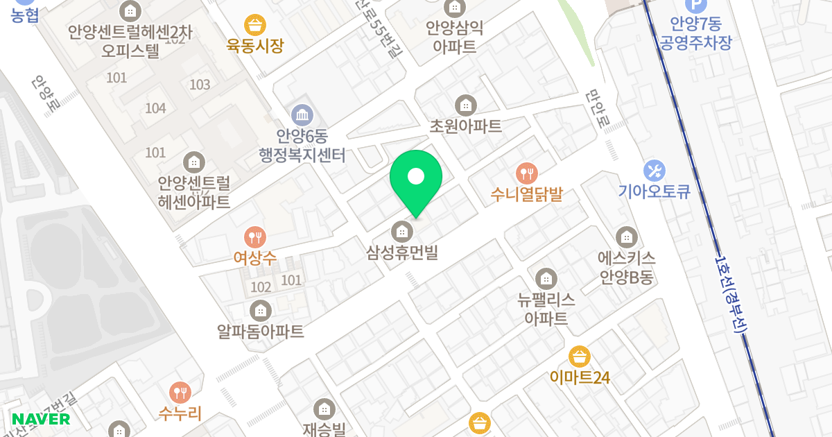 (508-19) 위치 지도 - 경기도 안양시 만안구 수리산로47번길 6-8