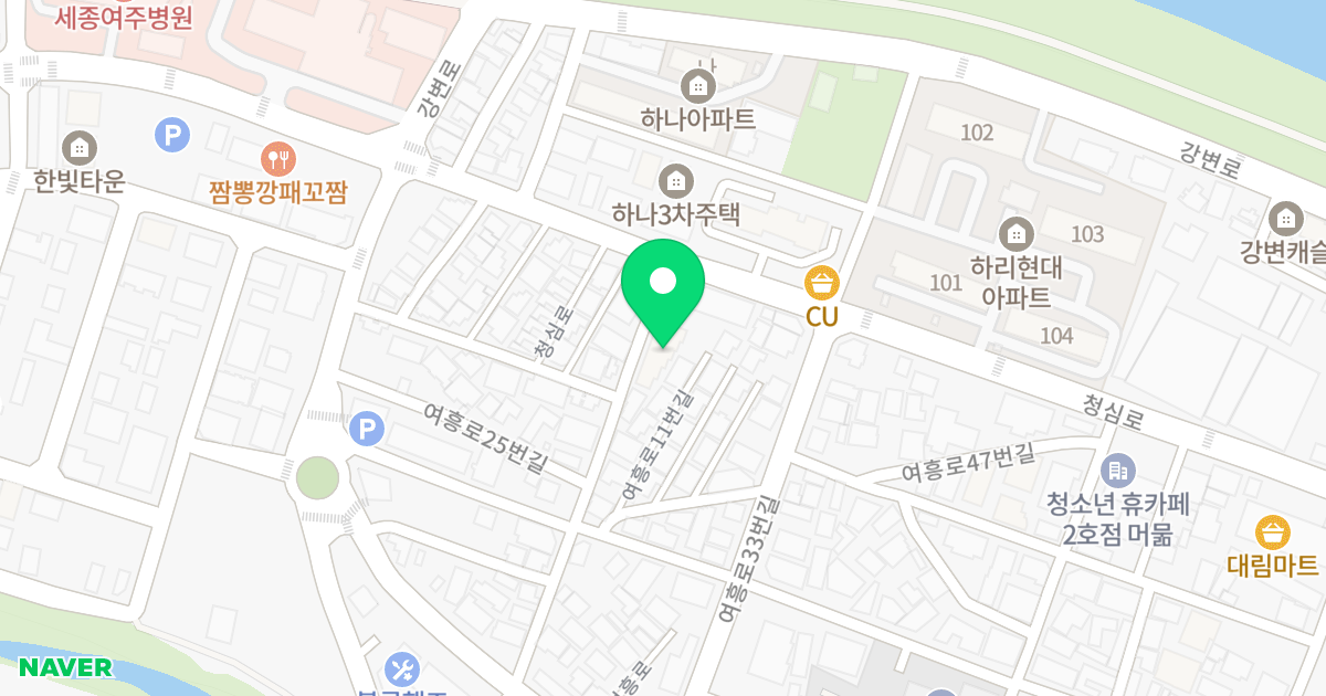그린빌 위치 지도 - 경기도 여주시 여흥로25번길 16