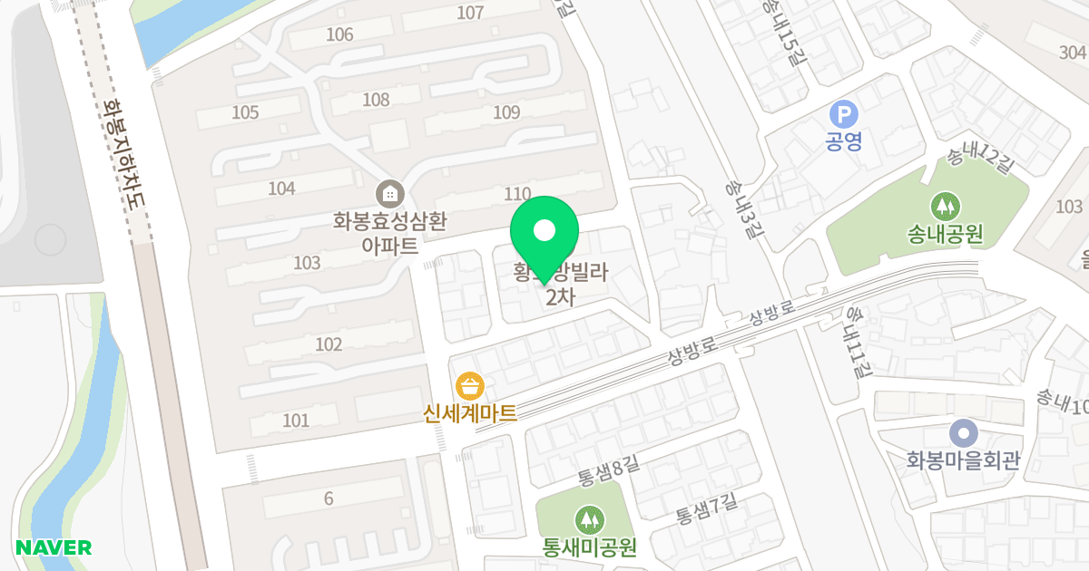 참조은家 위치 지도 - 울산광역시 북구 통샘11길 7