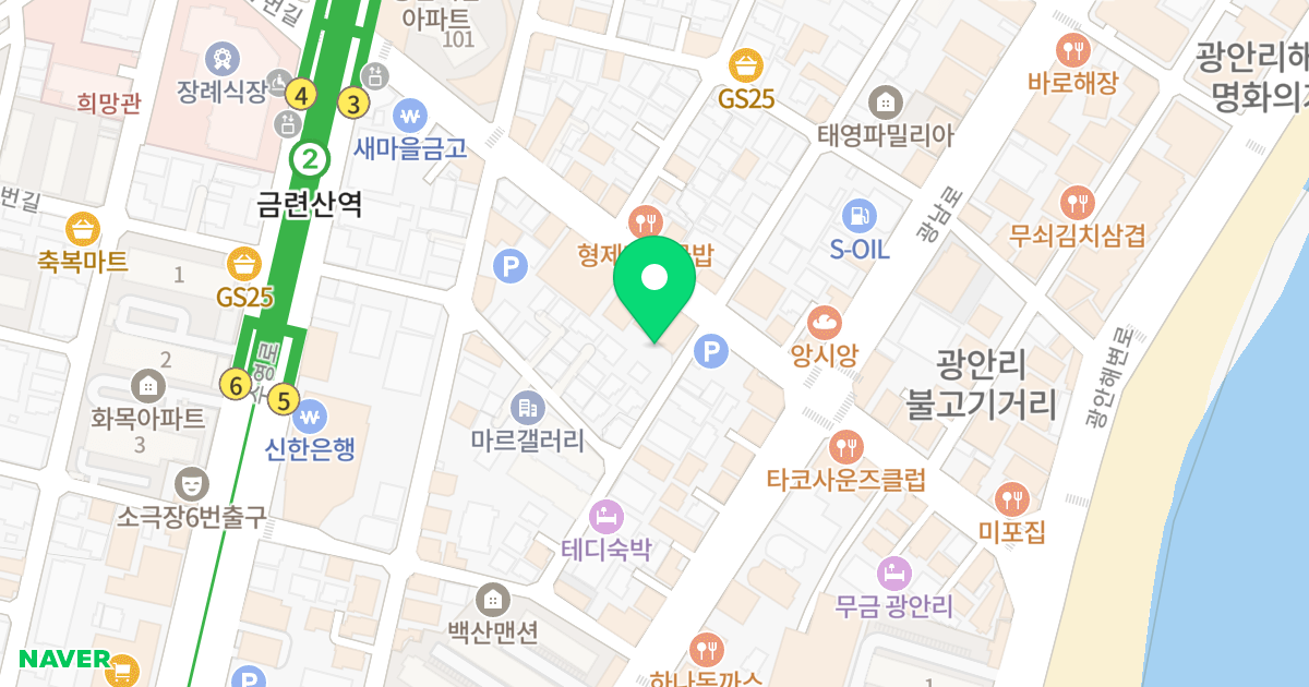 세종 엠-스테이 위치 지도 - 부산광역시 수영구 남천바다로 20