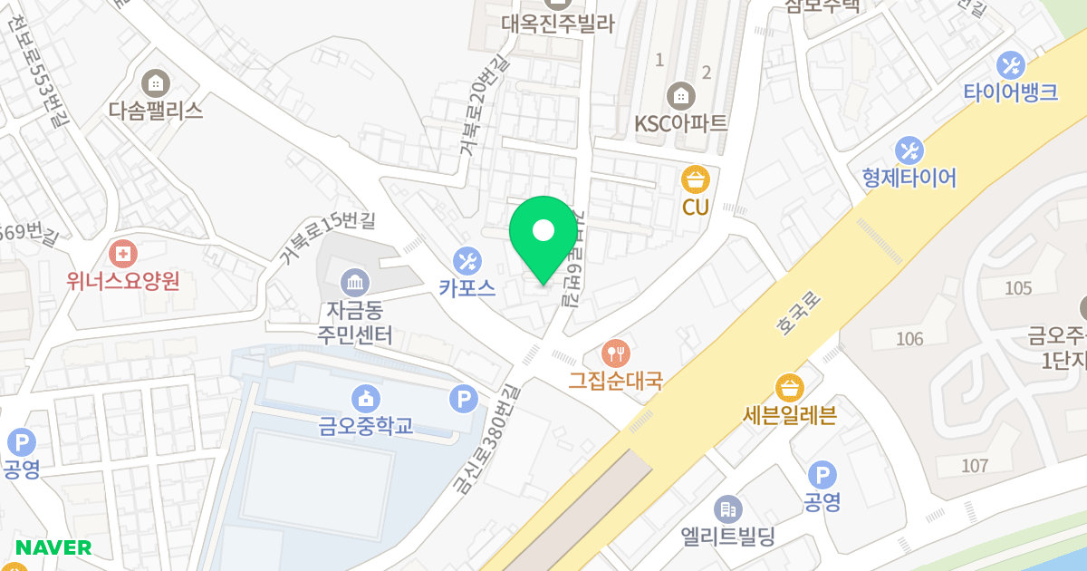 금오팰리스 위치 지도 - 경기도 의정부시 거북로6번길 5