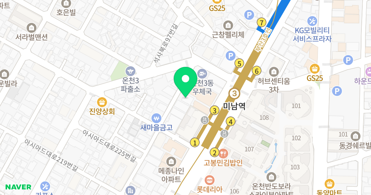 르씨엘시티 위치 지도 - 부산광역시 동래구 사직북로28번길 206