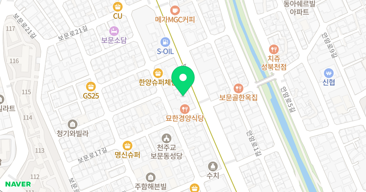 스텔라153 위치 지도 - 서울특별시 성북구 보문로 75