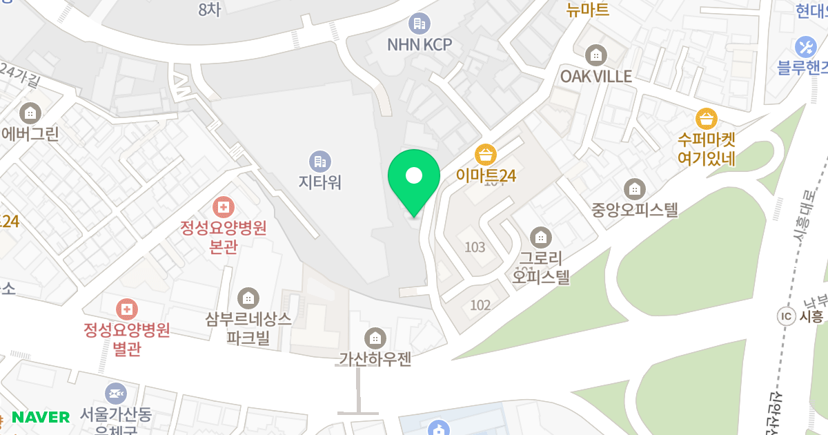 마블힐스 위치 지도 - 서울특별시 구로구 디지털로32가길 104