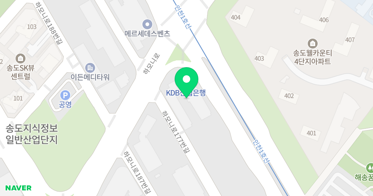 애니오션빌딩 위치 지도 - 인천광역시 연수구 인천타워대로 99