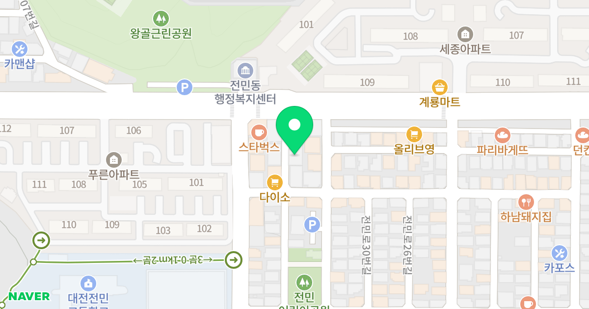 한비원오피스텔 위치 지도 - 대전광역시 유성구 전민로38번길 56