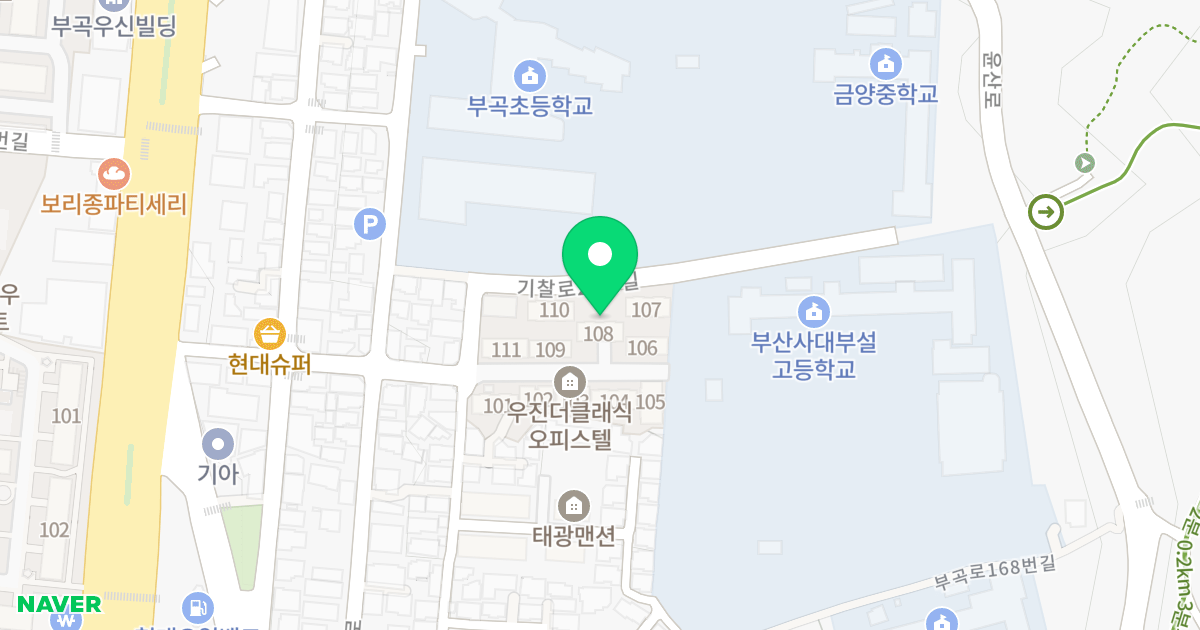 우진더클래식108 위치 지도 - 부산광역시 금정구