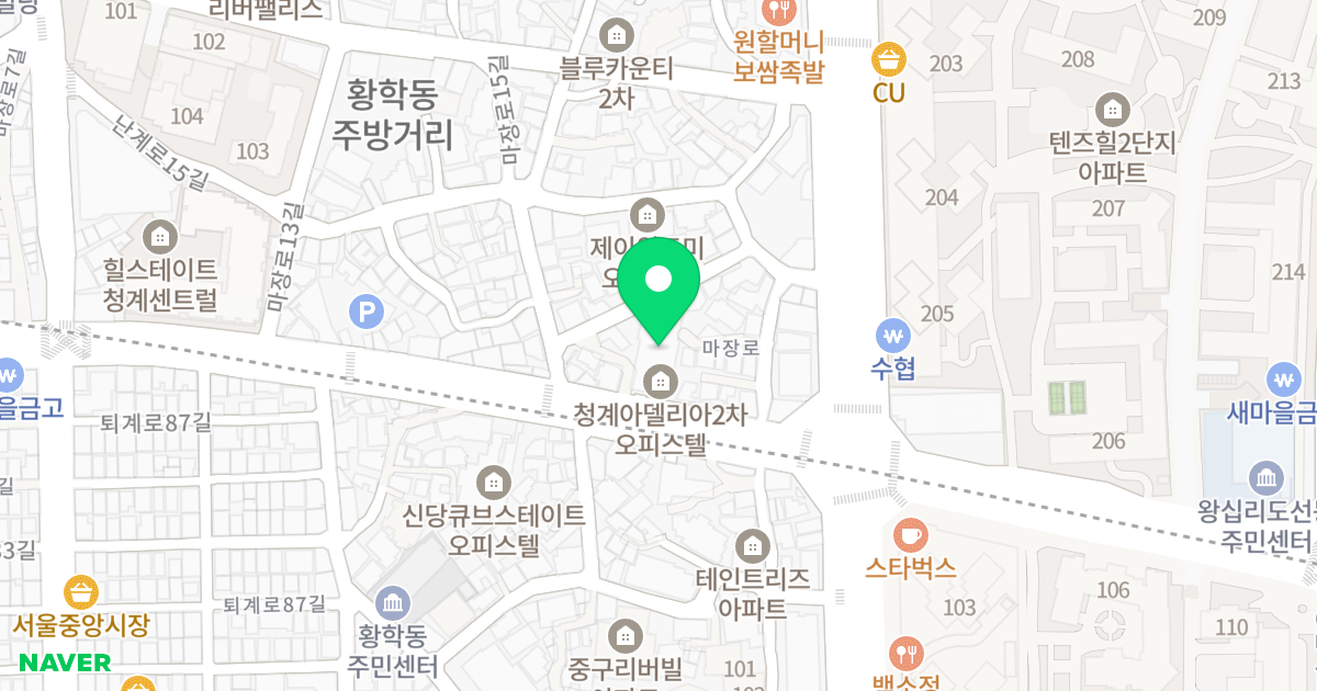 청계아델리아 II 위치 지도 - 서울특별시 중구 마장로 113