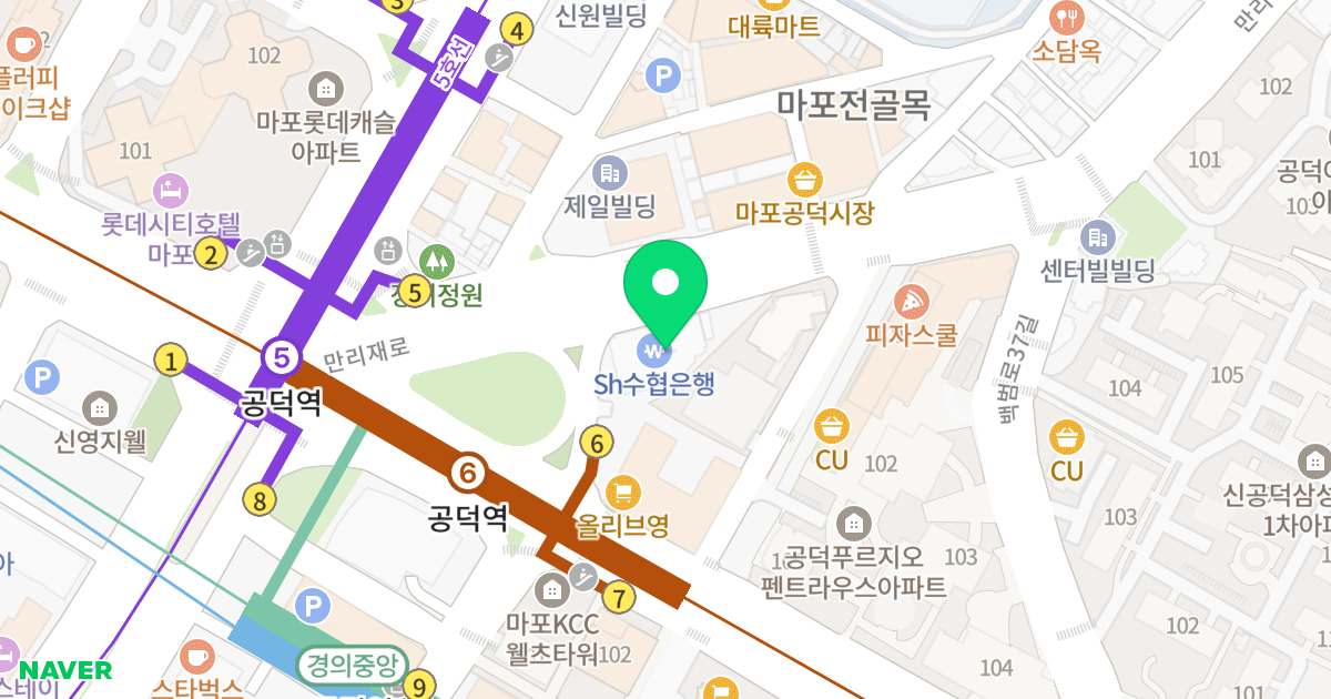 한국사회복지회관 르네상스타워 위치 지도 - 서울특별시 마포구 만리재로 14