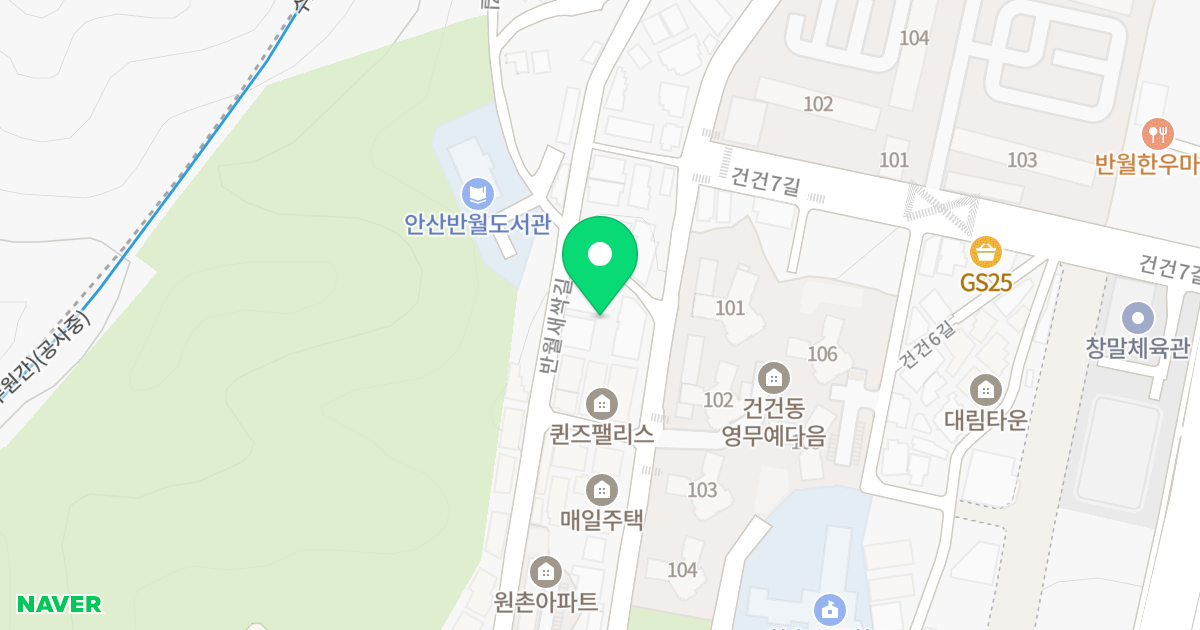 랜드리안빌 2차 위치 지도 - 경기도 안산시 상록구 건건로 85
