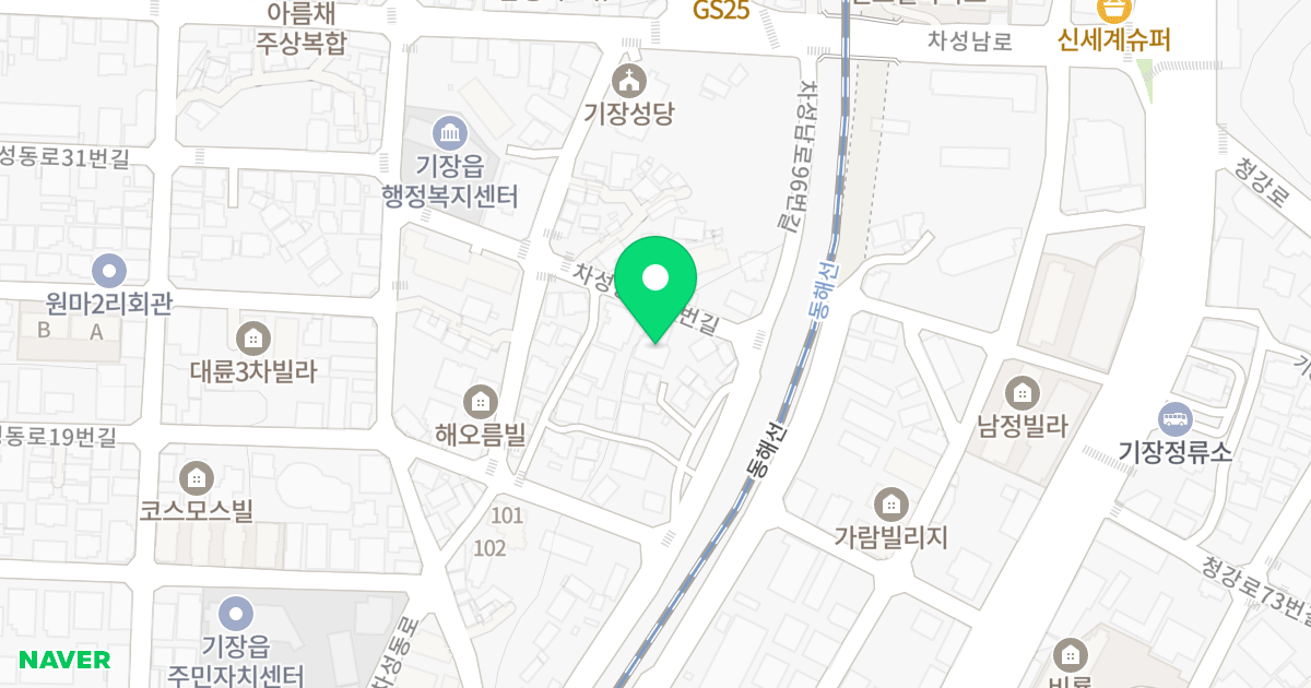 가우디움 3차 위치 지도 - 부산광역시 기장군 기장읍 차성동로30번길 26