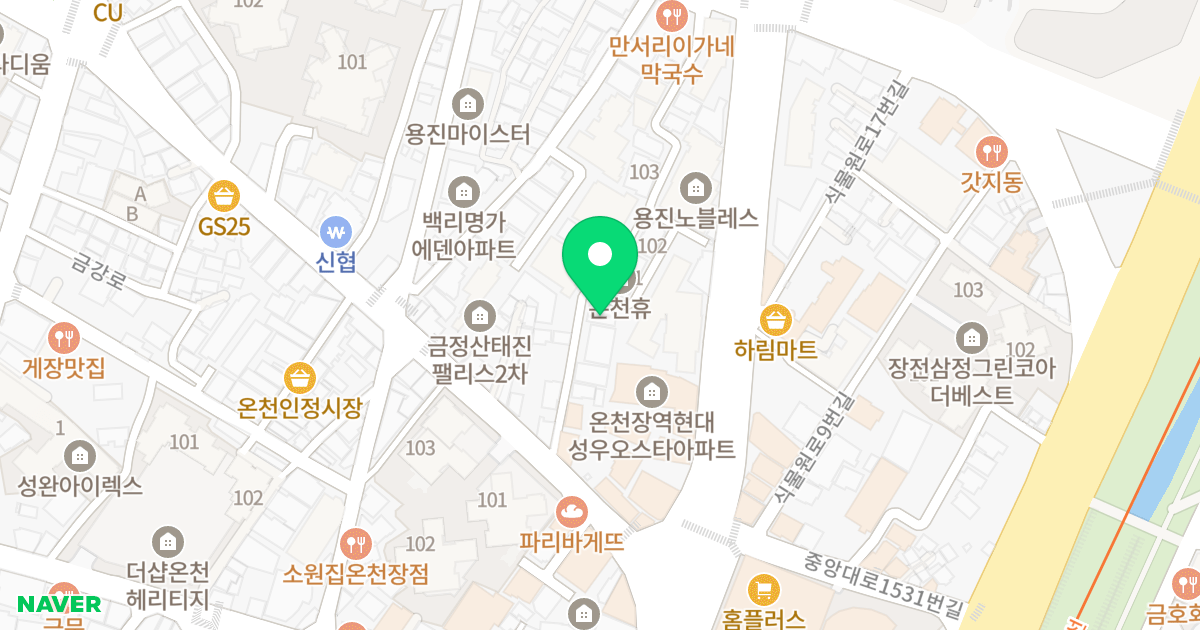 로즈빌 위치 지도 - 부산광역시 금정구 식물원로27번길 39
