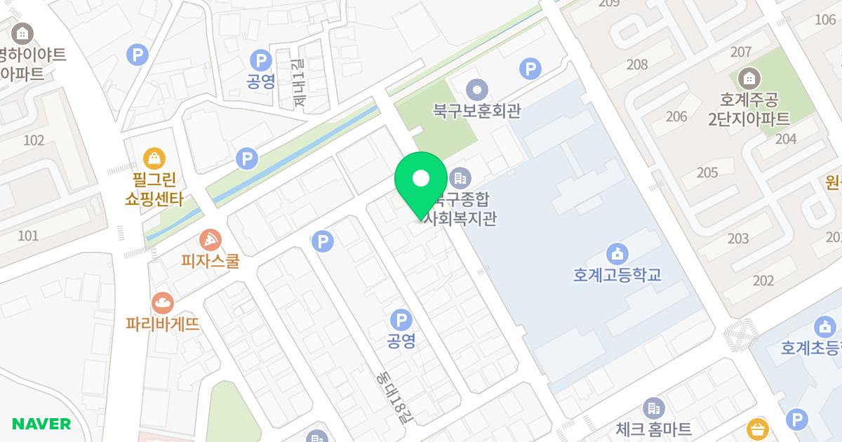 (252-11) 위치 지도 - 울산광역시 북구 동대8길 43