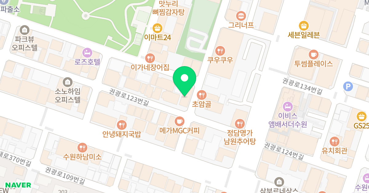 LH청년나래가 위치 지도 - 경기도 수원시 권선구 권선로713번길 17