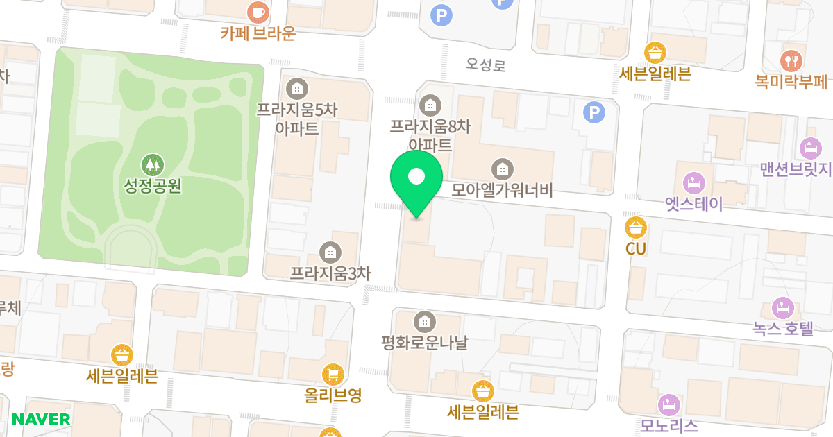 1동 위치 지도 - 충청남도 천안시 서북구 성정두정로 38