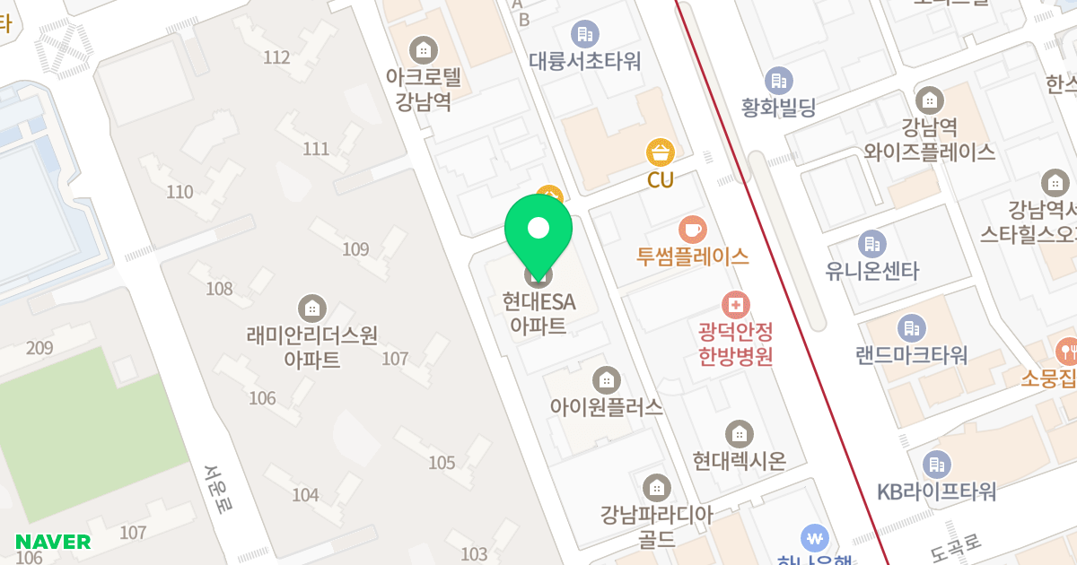 현대이에스에이아파트 위치 지도 - 서울특별시 서초구 효령로77길 20