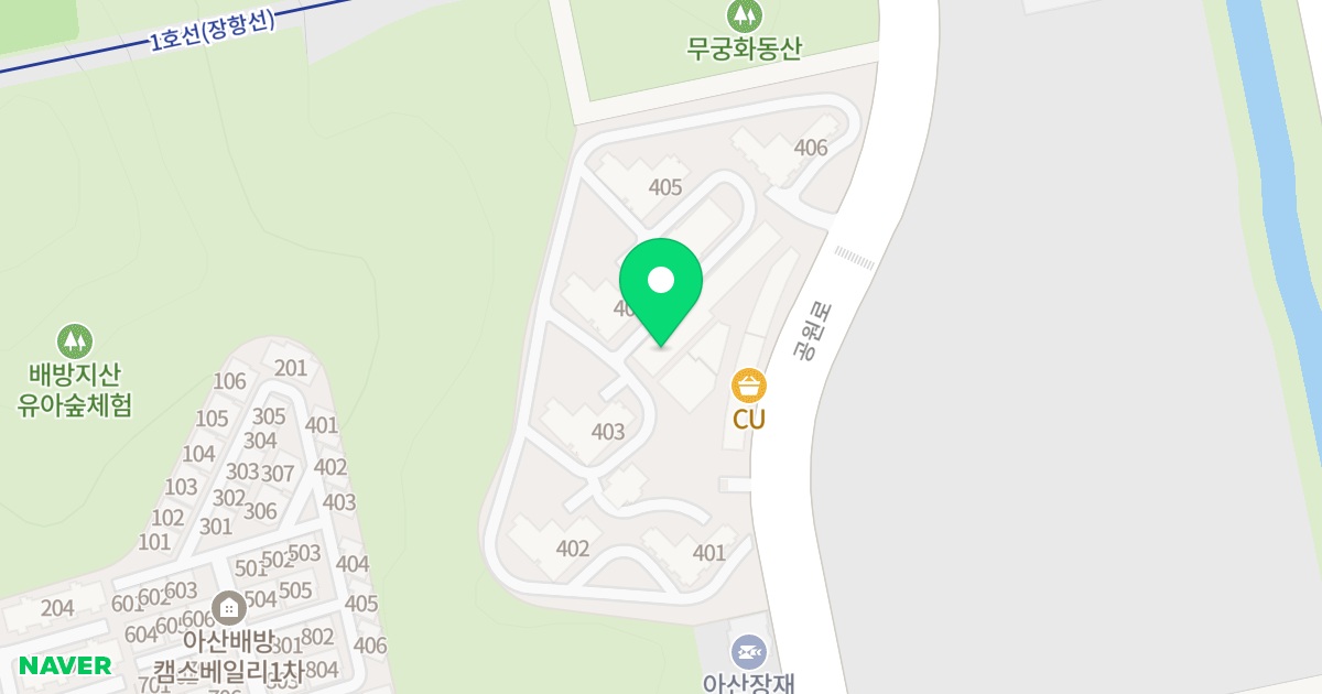 아산배방엘에이치4단지 위치 지도 - 충청남도 아산시 배방읍 공원로 69