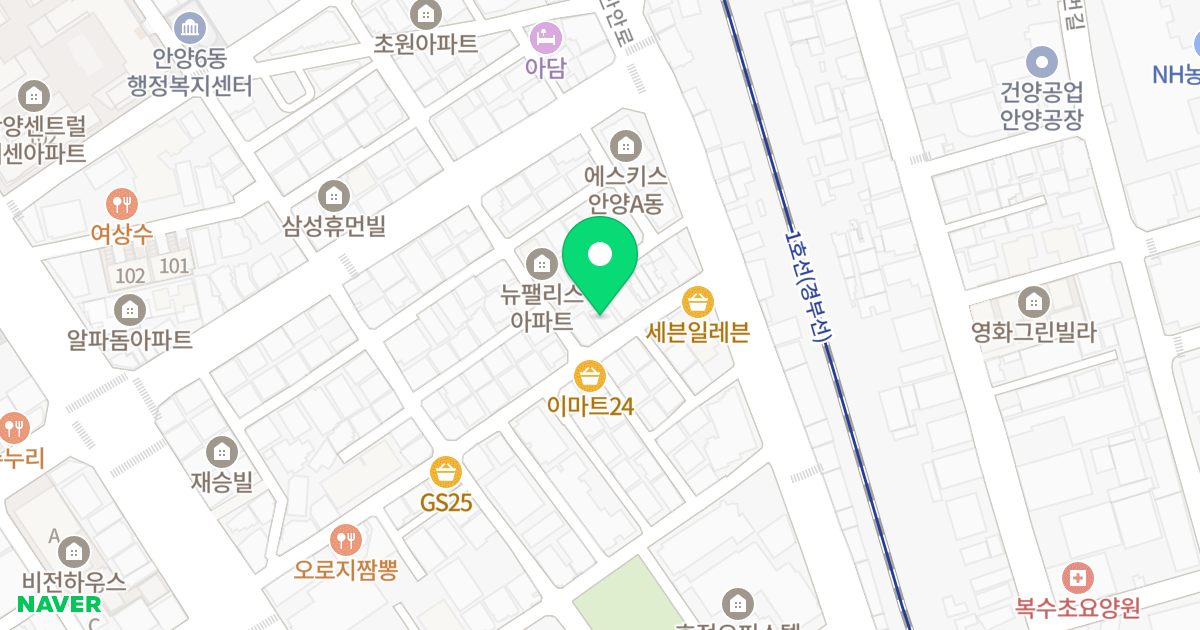 보성팰리스 22차 위치 지도 - 경기도 안양시 만안구 안양로148번길 41