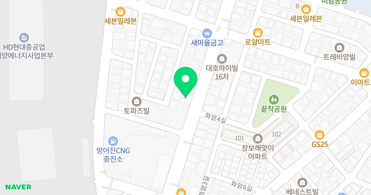 나래 하이텔 위치 지도 - 울산광역시 동구 문현로 110