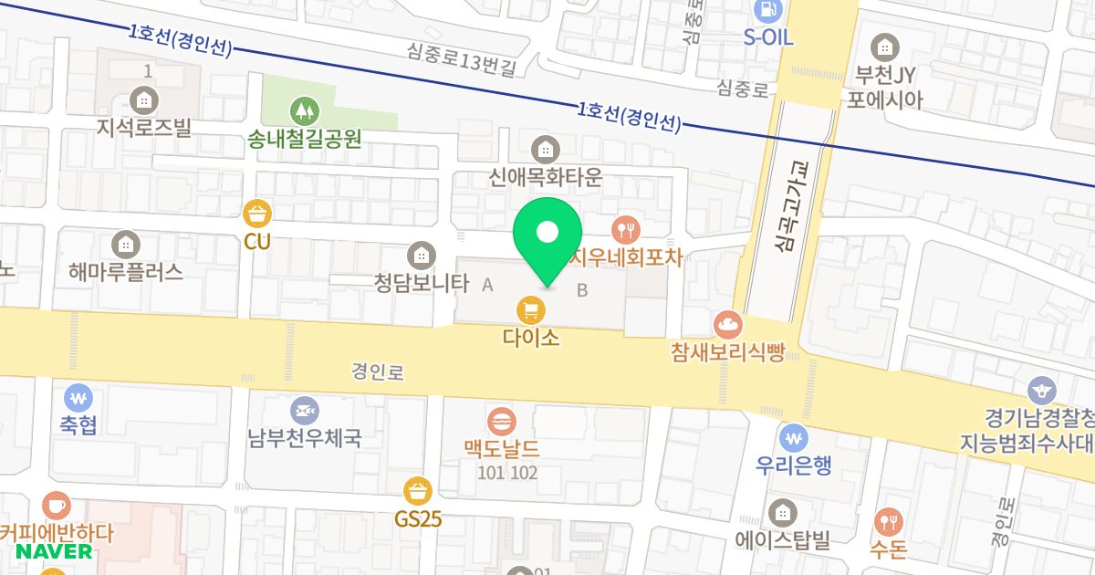 케이씨씨엠파이어타워 위치 지도 - 경기도 부천시 소사구  175
