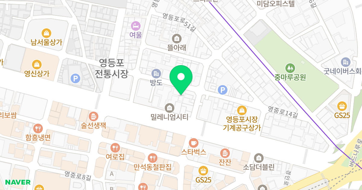 다보스텔 위치 지도 - 서울특별시 영등포구 영중로14길 38