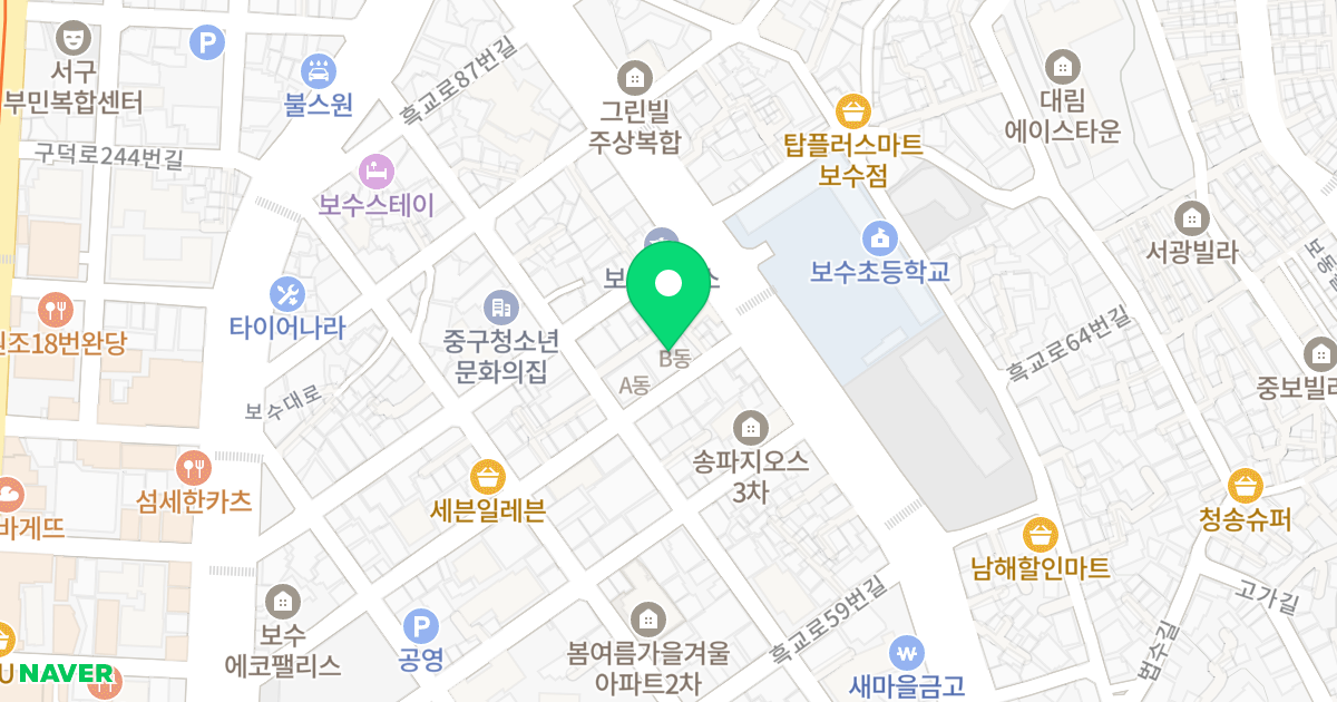 베스타빌B동 위치 지도 - 부산광역시 중구 흑교로71번길 6