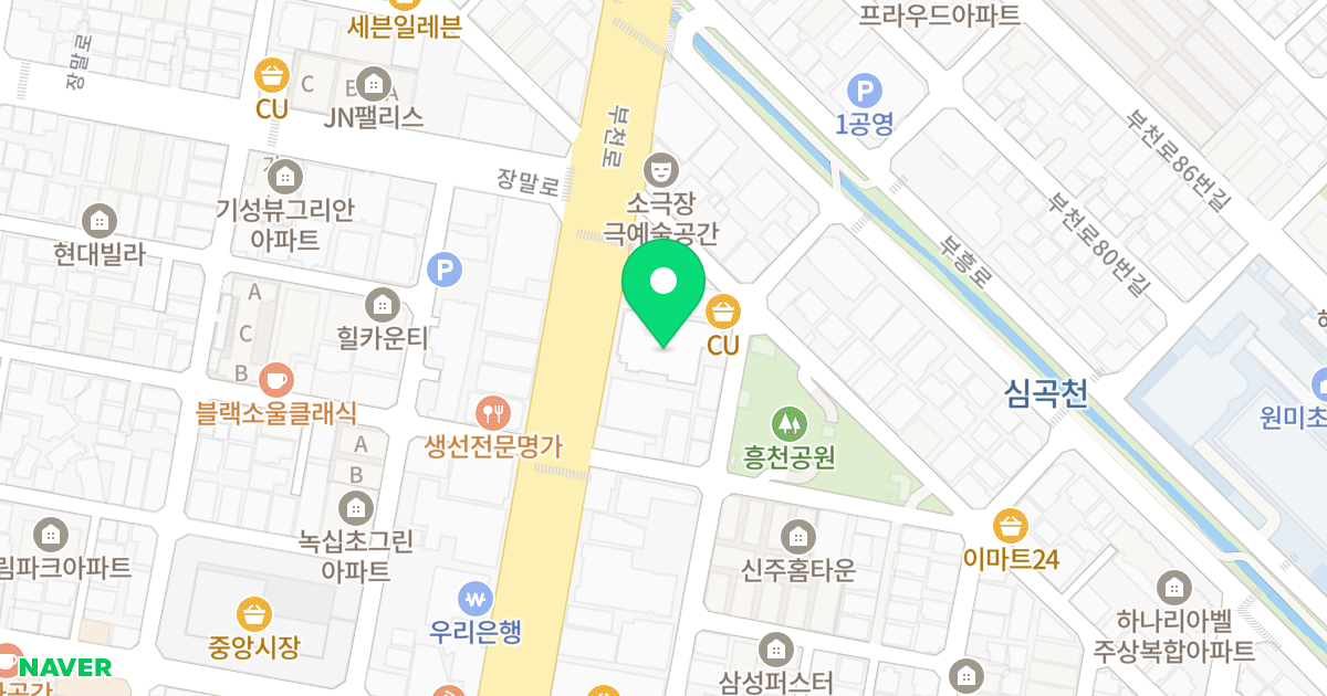 마스터웍바이로뎀 위치 지도 - 경기도 부천시 원미구  58