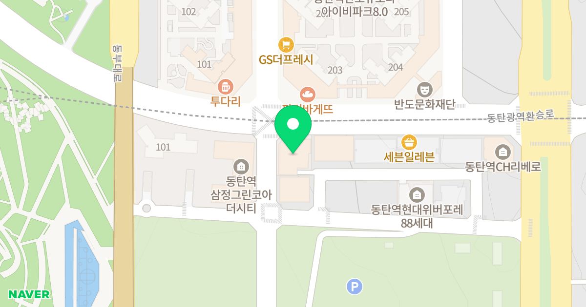 동탄아피체오피스텔 위치 지도 - 경기도 화성시 동탄기흥로 447-30