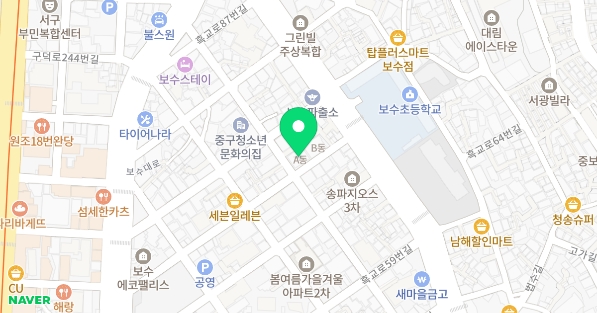 베스타빌A동 위치 지도 - 부산광역시 중구 흑교로71번길 8