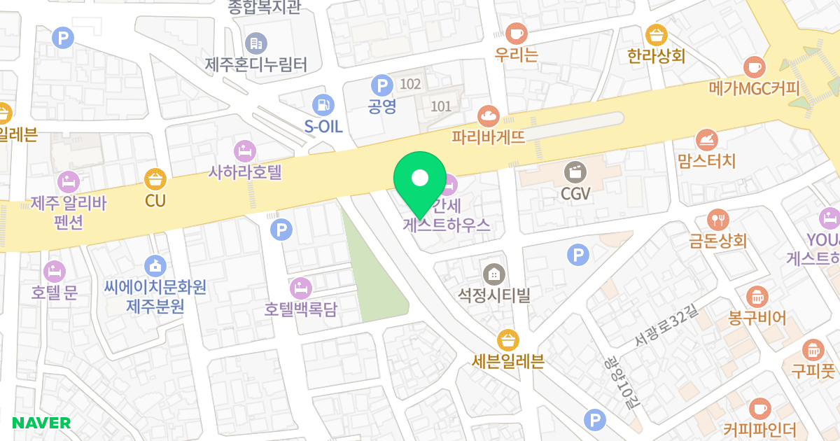 킹덤라오체 위치 지도 - 제주특별자치도 제주시 서광로 276