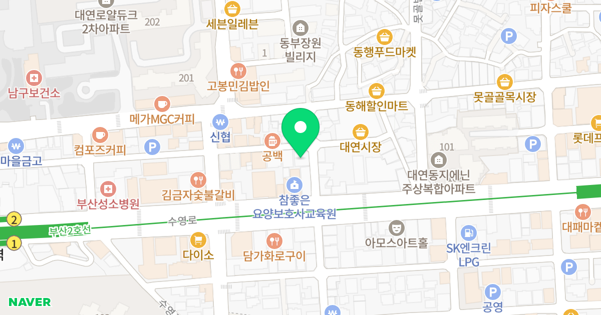 드림아이데스 대연 위치 지도 - 부산광역시 남구 못골로12번길 74