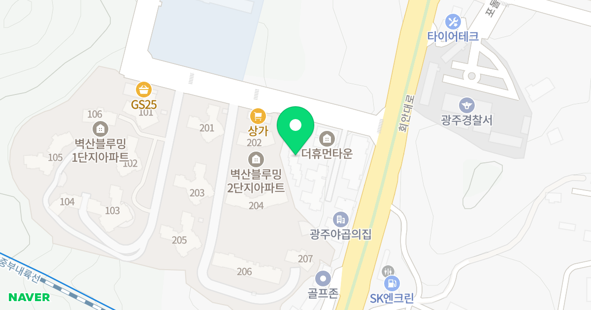 포이베528 위치 지도 - 경기도 광주시 회안대로 621-11