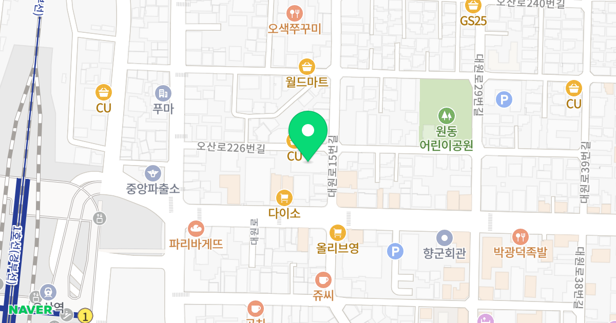 아라오피스텔 위치 지도 - 경기도 오산시 오산로226번길 14