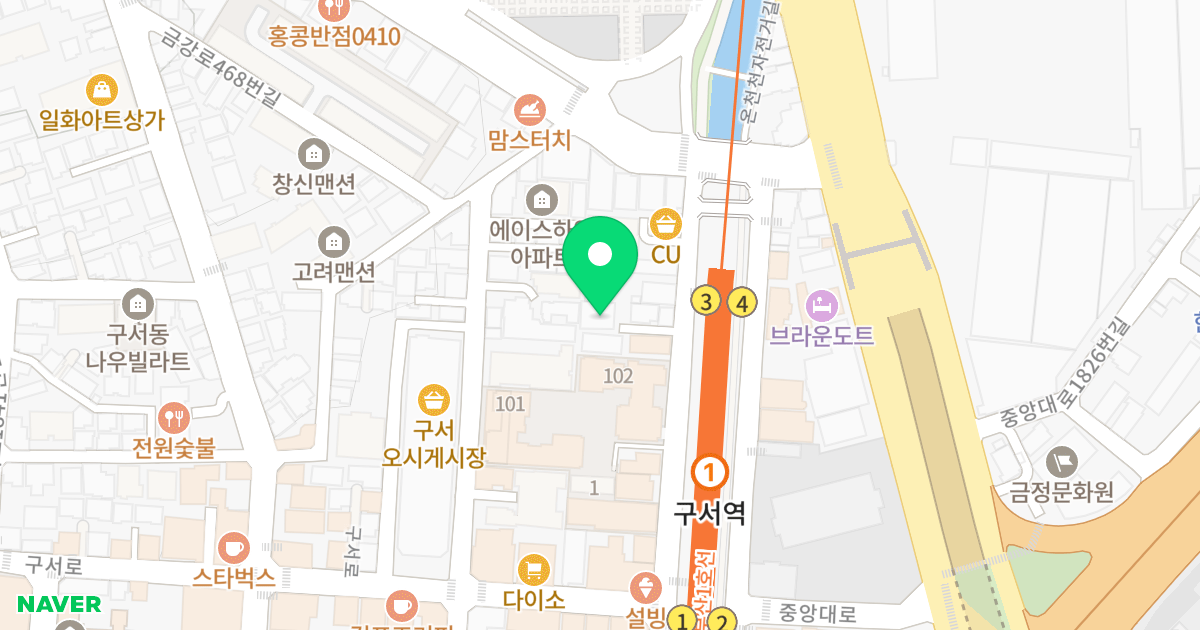 해승 마린츠 위치 지도 - 부산광역시 금정구 금정로233번길 73-7