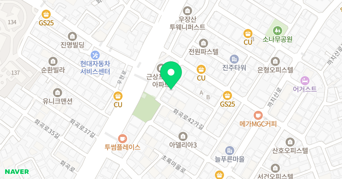 (24-126) 위치 지도 - 서울특별시 강서구 화곡로42가길 9