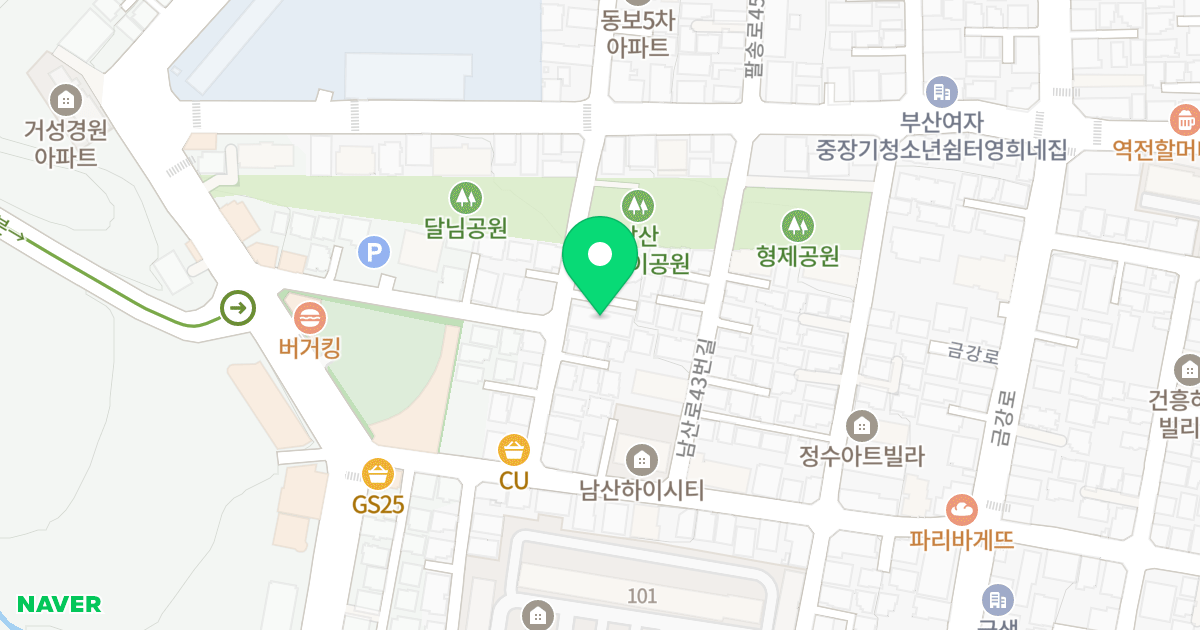 더시티원룸 위치 지도 - 부산광역시 금정구 남산로51번길 17