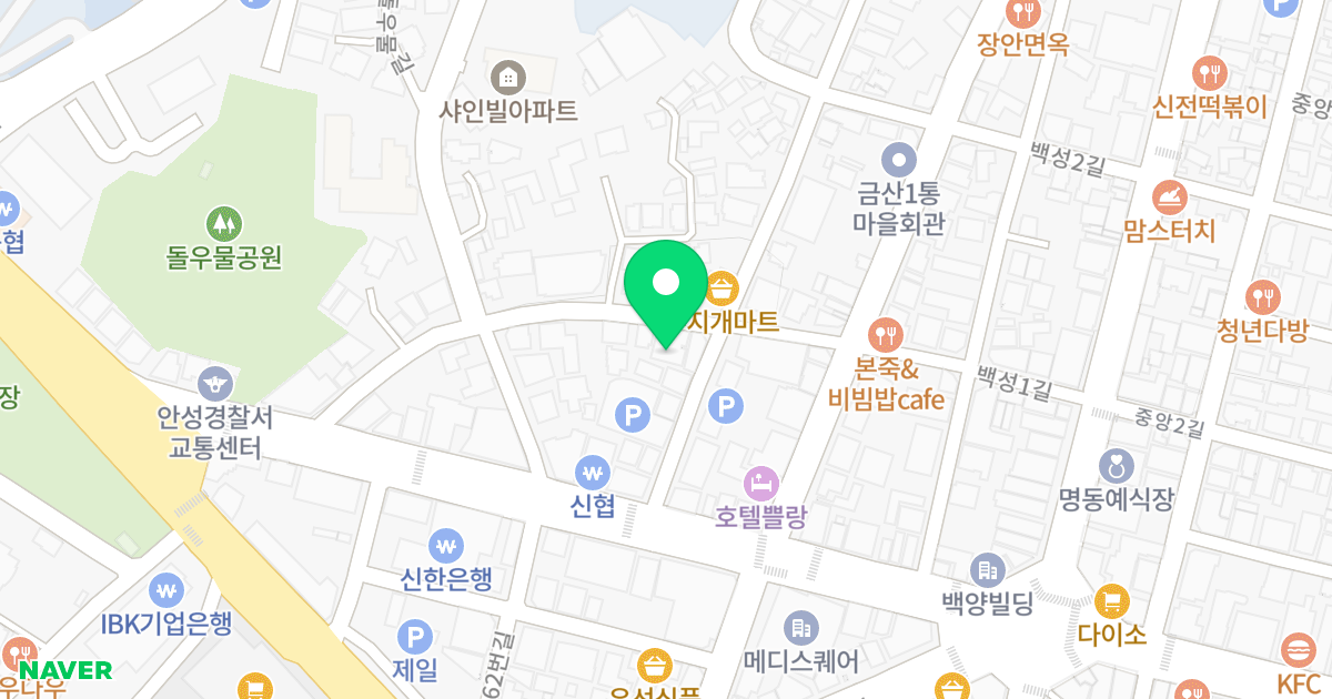 (7-1) 위치 지도 - 경기도 안성시 백성1길 37