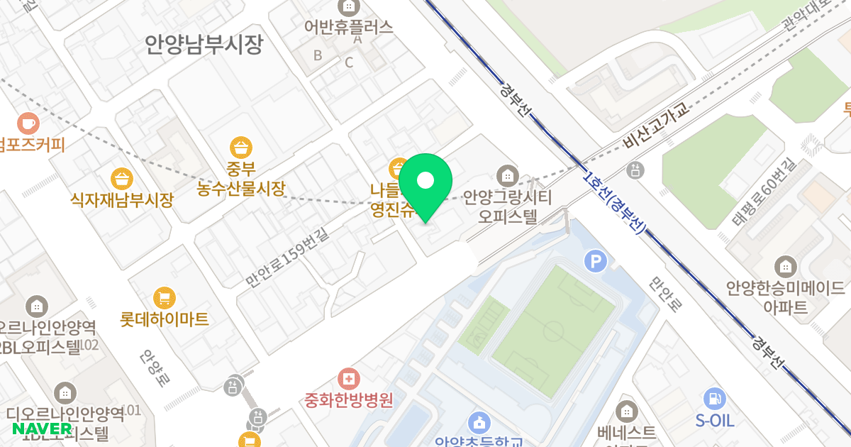 대성파크뷰 위치 지도 - 경기도 안양시 만안구